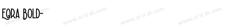 Eqra Bold字体转换